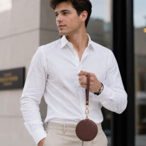 Aizo Orbitkey Lether Pouch-Mulberry