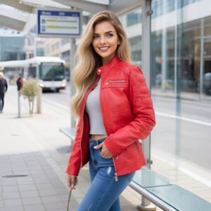 Aizo luna lether jacket