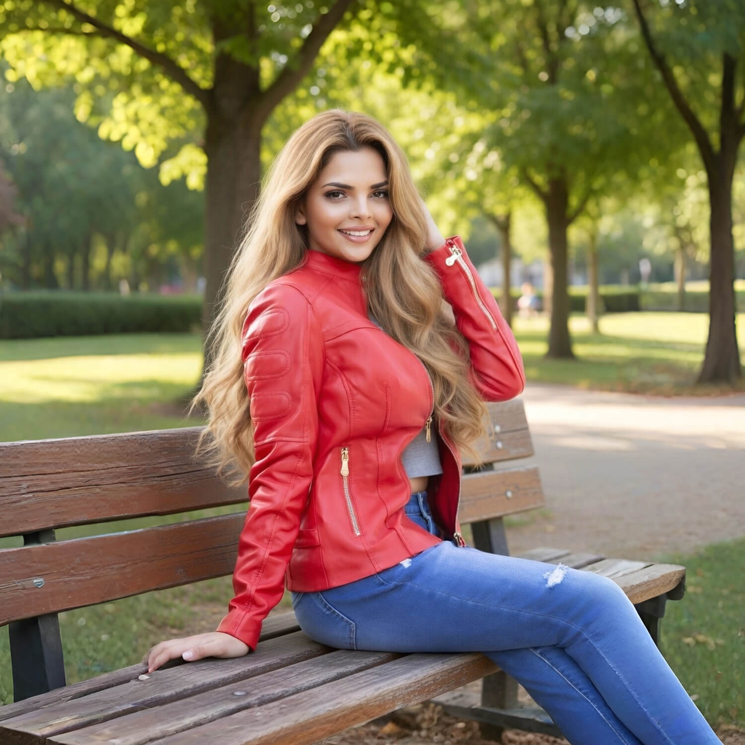 Aizo luna lether jacket - Image 3