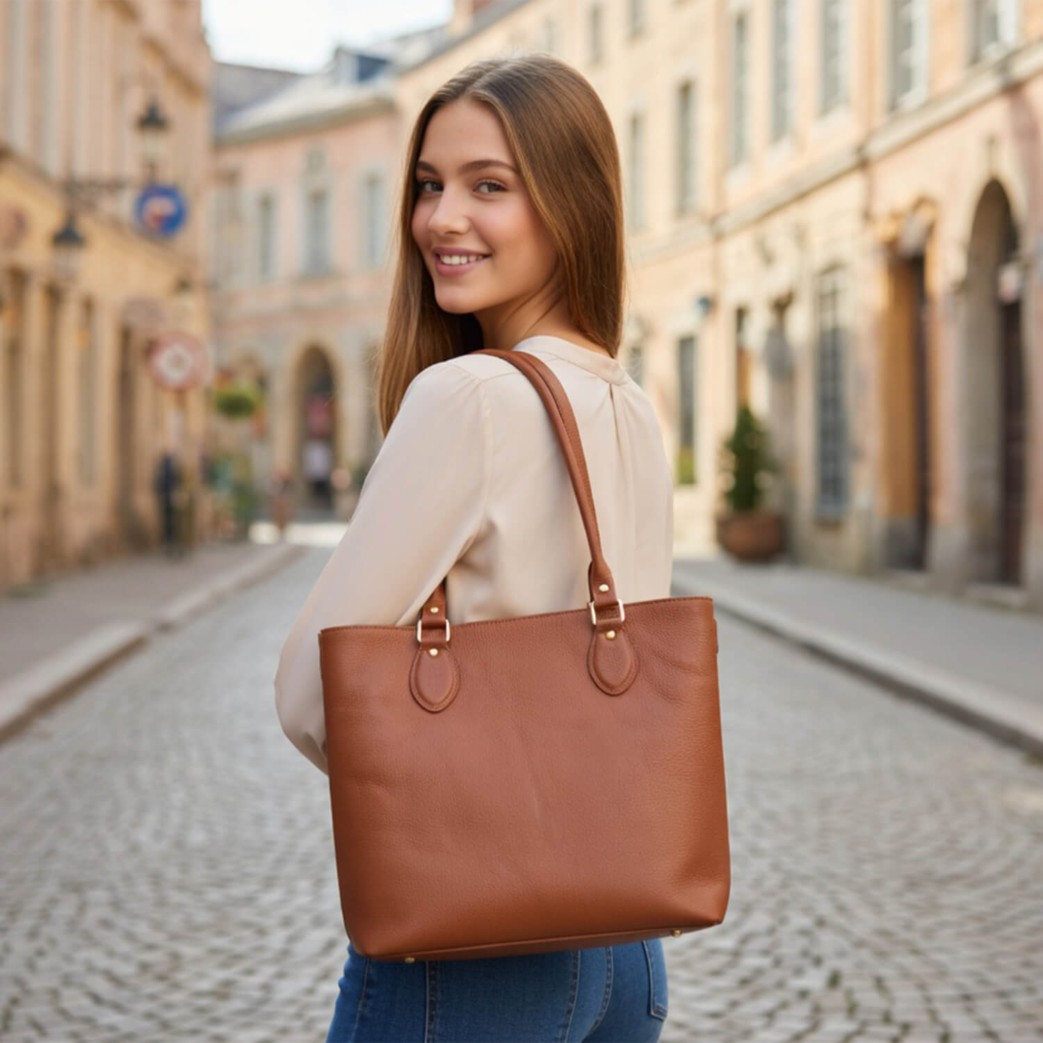 Aizo Mochatote Lether Bag - Image 3