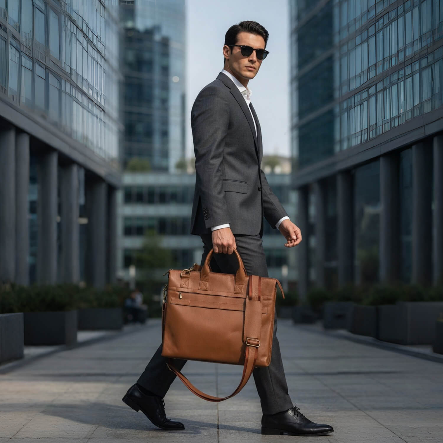 Aizo Nuvrak Office Bag Brown