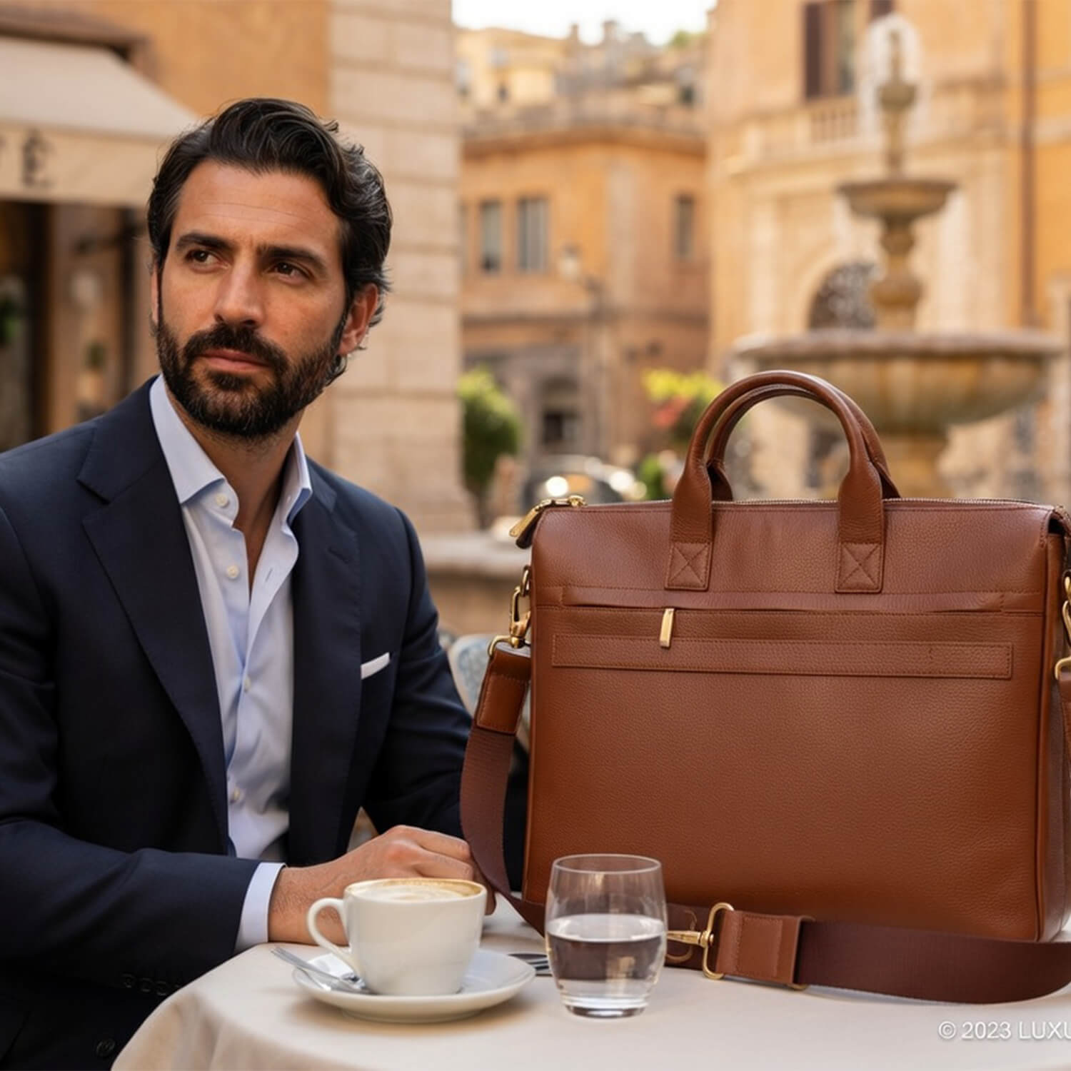 Aizo Nuvrak Office Bag Brown - Image 2