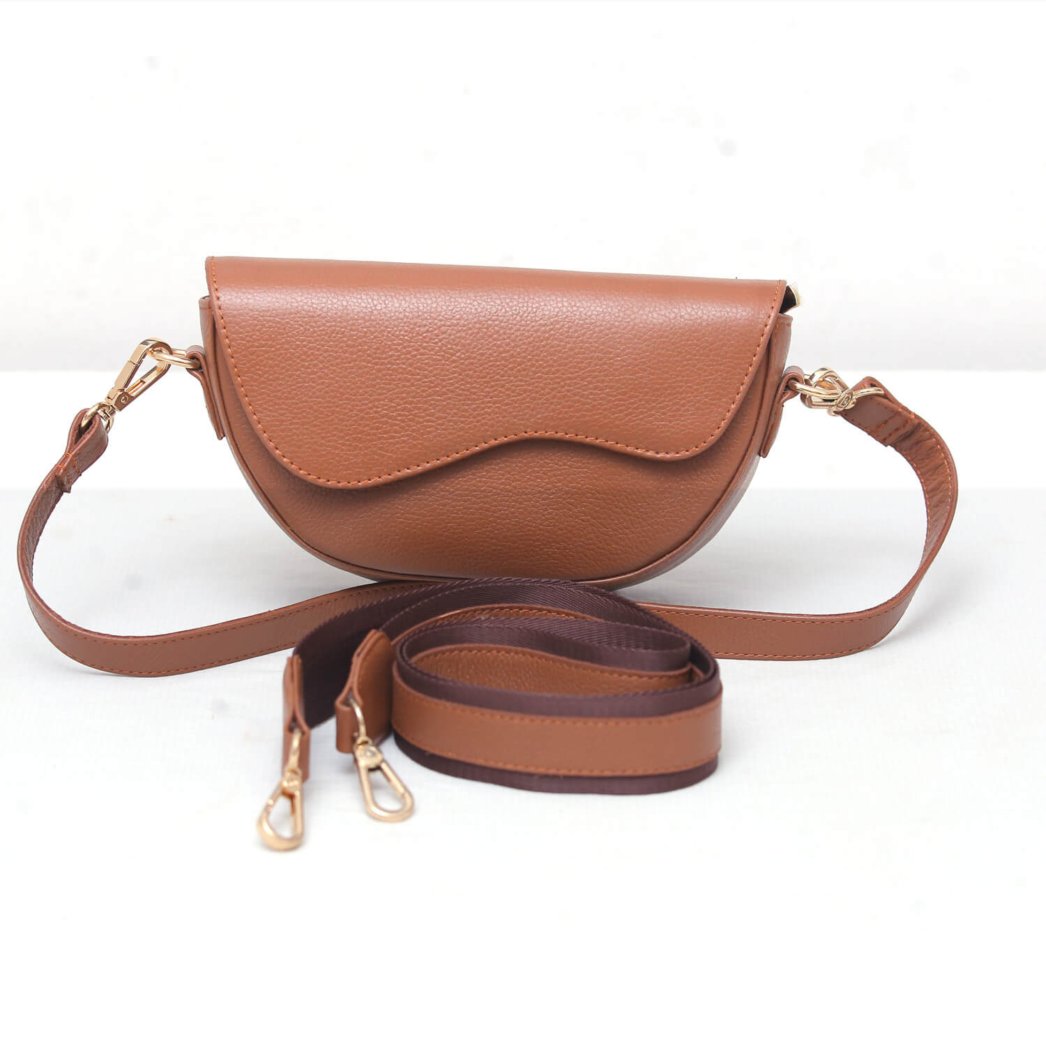 Aizo Luna Arc Bag Brown - Image 4
